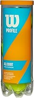 Wilson Profile All Court Tennis Balls - 24 Cans (72 Balls), Dura-Weave Felt, ITF/USTA Approved for All Surfaces