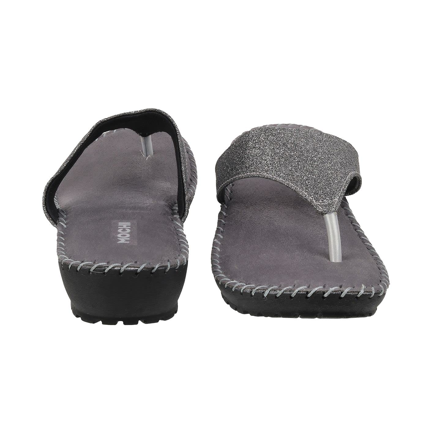 Mochi Women Gun Metal Flat Comfort Slip-on UK/6 EU/39 (44-1827) 3