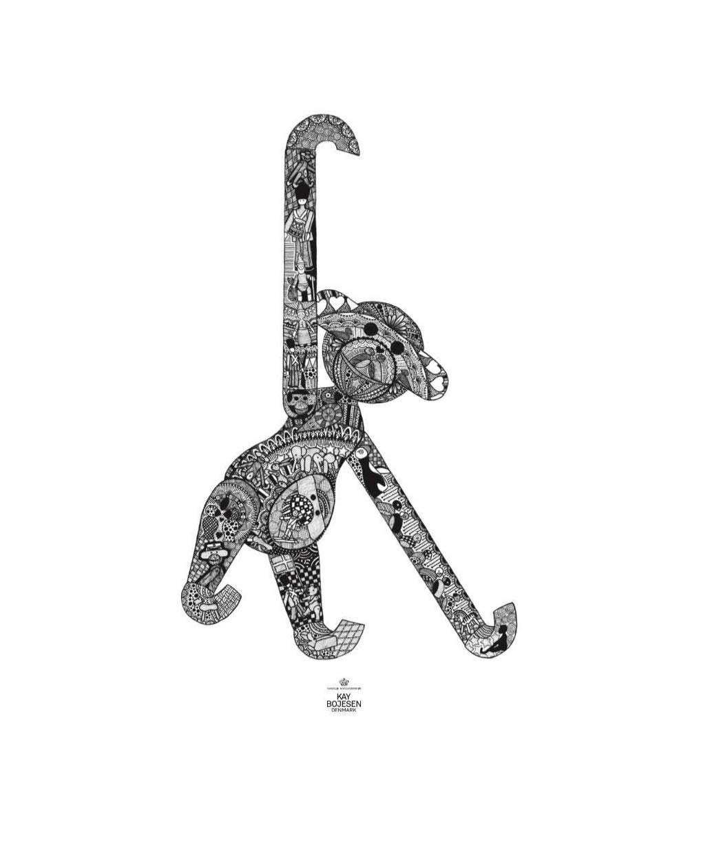 Kay BojesenPoster, Paper, Monkeys, 40L x 30B cm