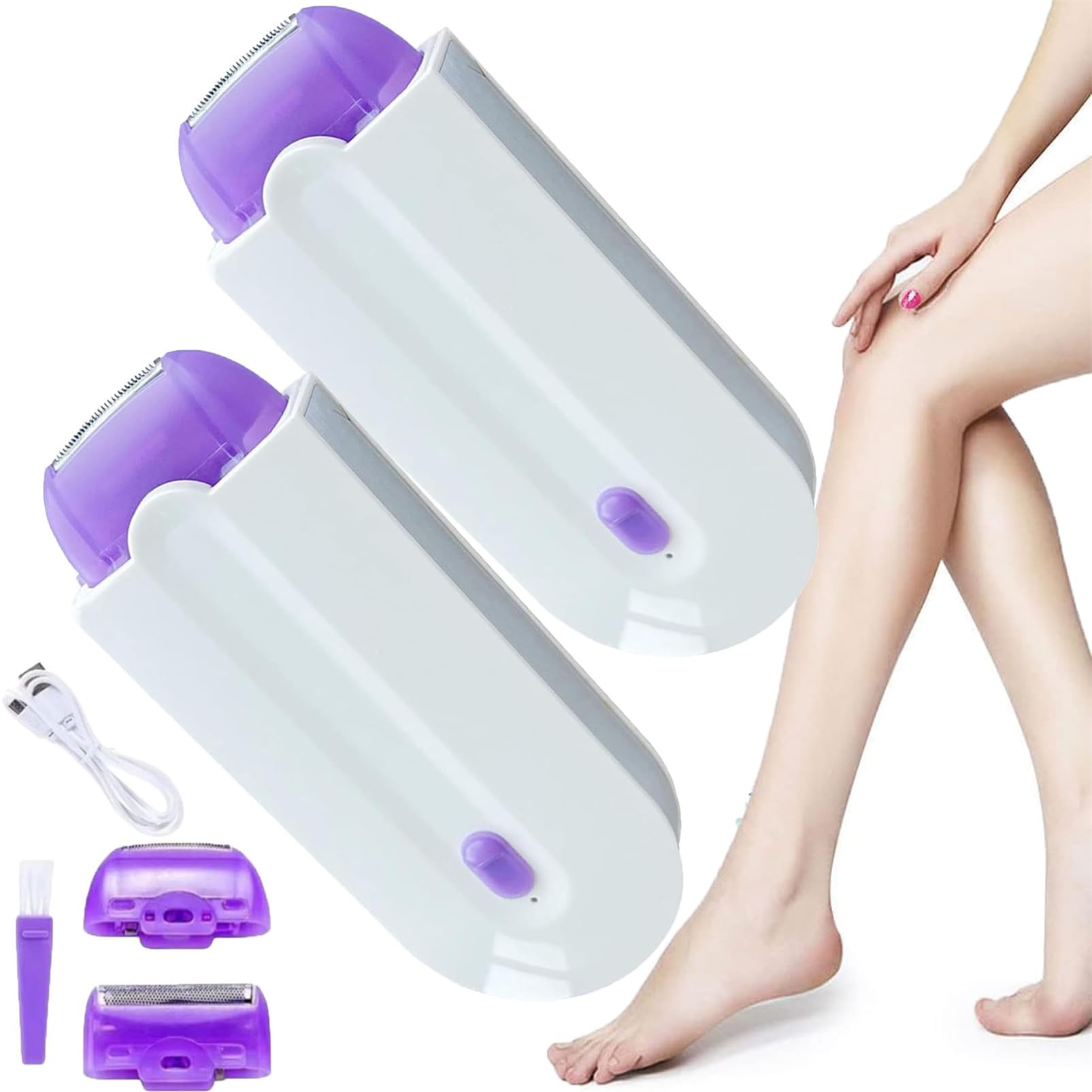 Hair Remover, Smooth Hair Removal, Magic Hair Eraser for Women Painless, Smart Smooth Hair Eraser for Women, Applicable to Any Part of Body (2pcs)