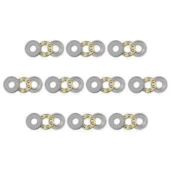 uxcell F3-8M Thrust Ball Bearings 3mm x 8mm x 3.5mm Chrome Steel Single Direction 10pcs