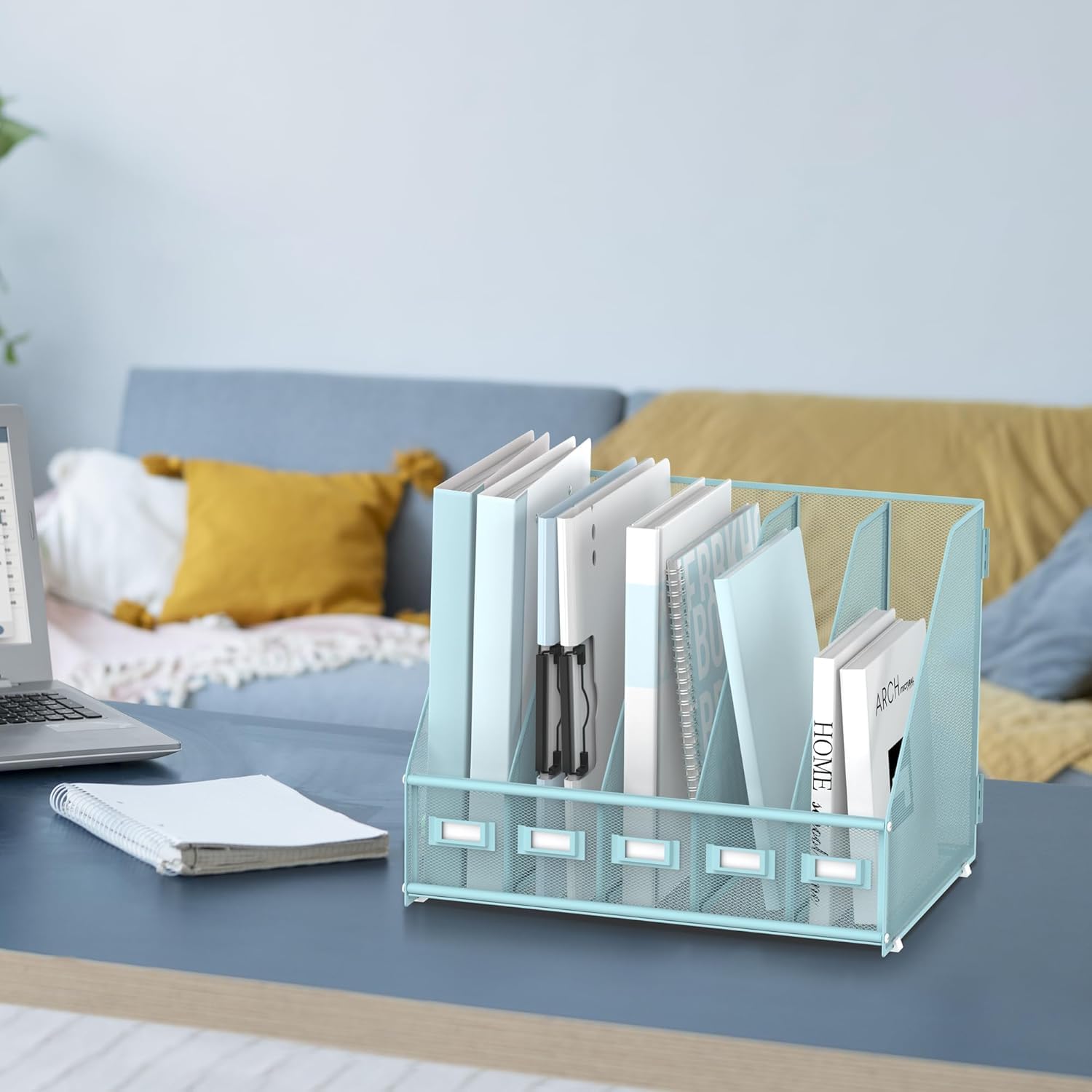 QUVIO Tijdschriften organizer - Metaal - Zwart | Leen Bakker