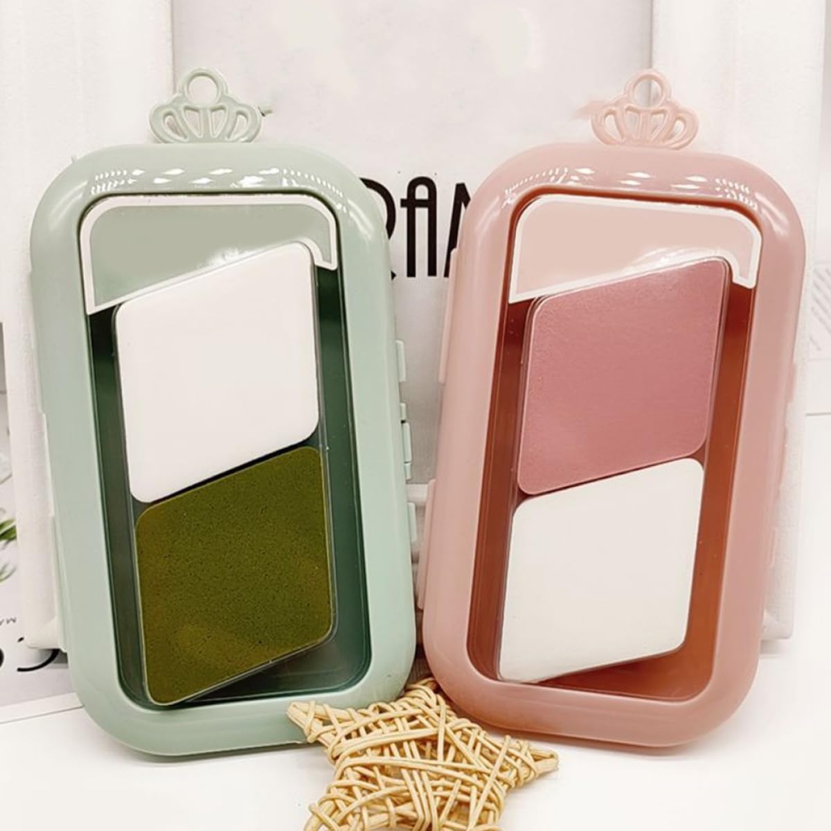 VALICLUD 8pcs Makeup Powder Puff Wet Sponge for Face Powder Sponge Makiage Foundation Puff Salon Travel Use
