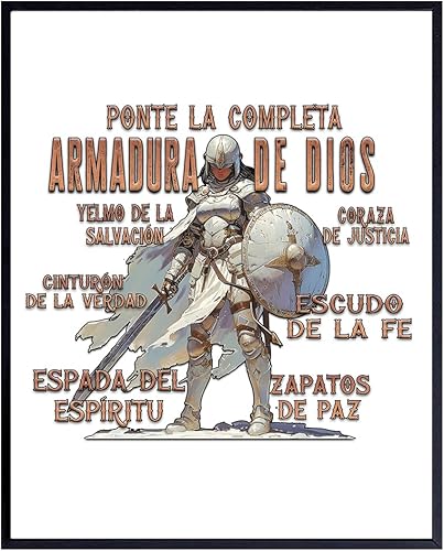 La Armadura De Dios - Arte de pared y decoración - Arte mexicano - Decoración para mujer - Armadura de Dios regalos cristianos para mujeres -