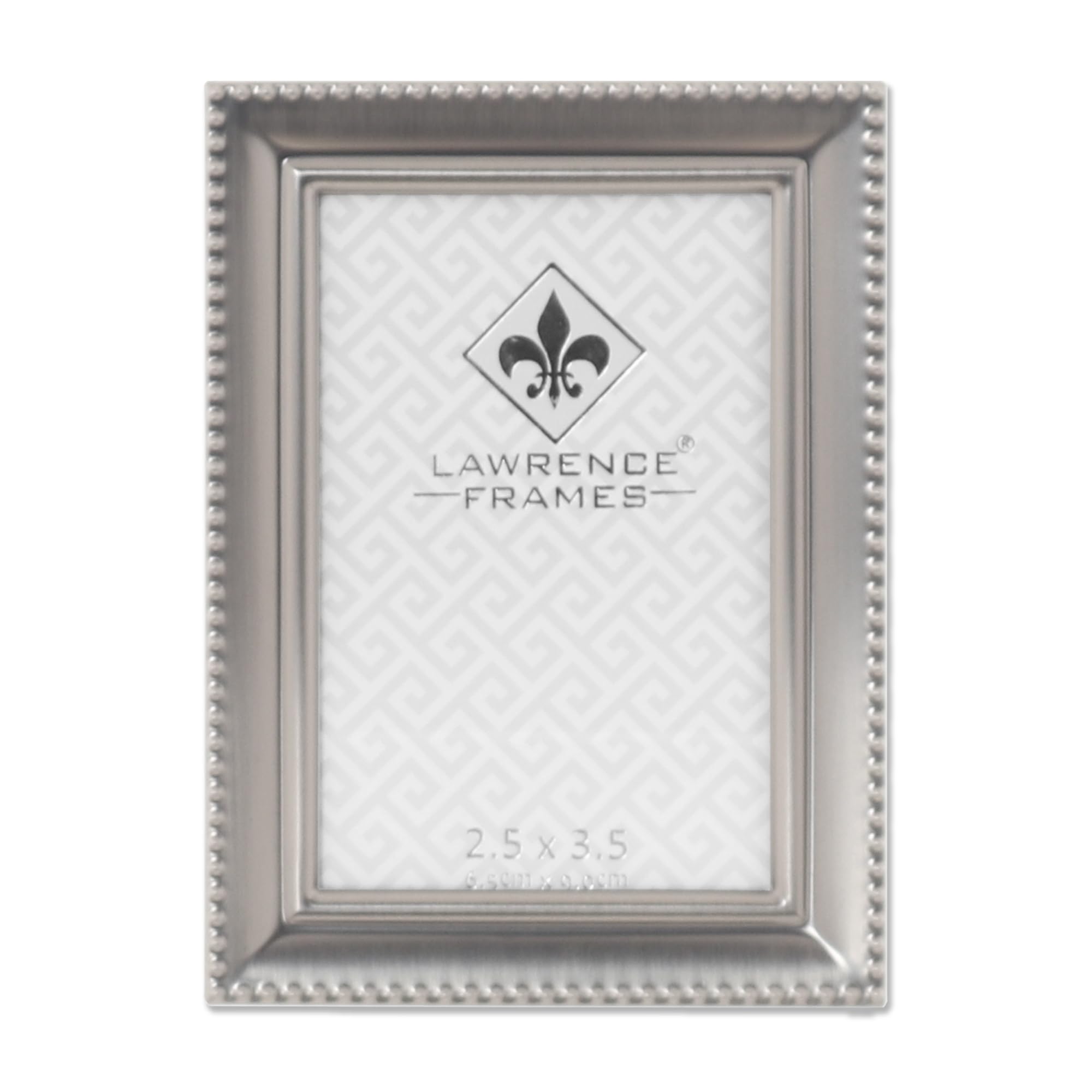 Lawrence 11523 Antique Pewter 2x3 Picture Frame - Beaded Edge Design