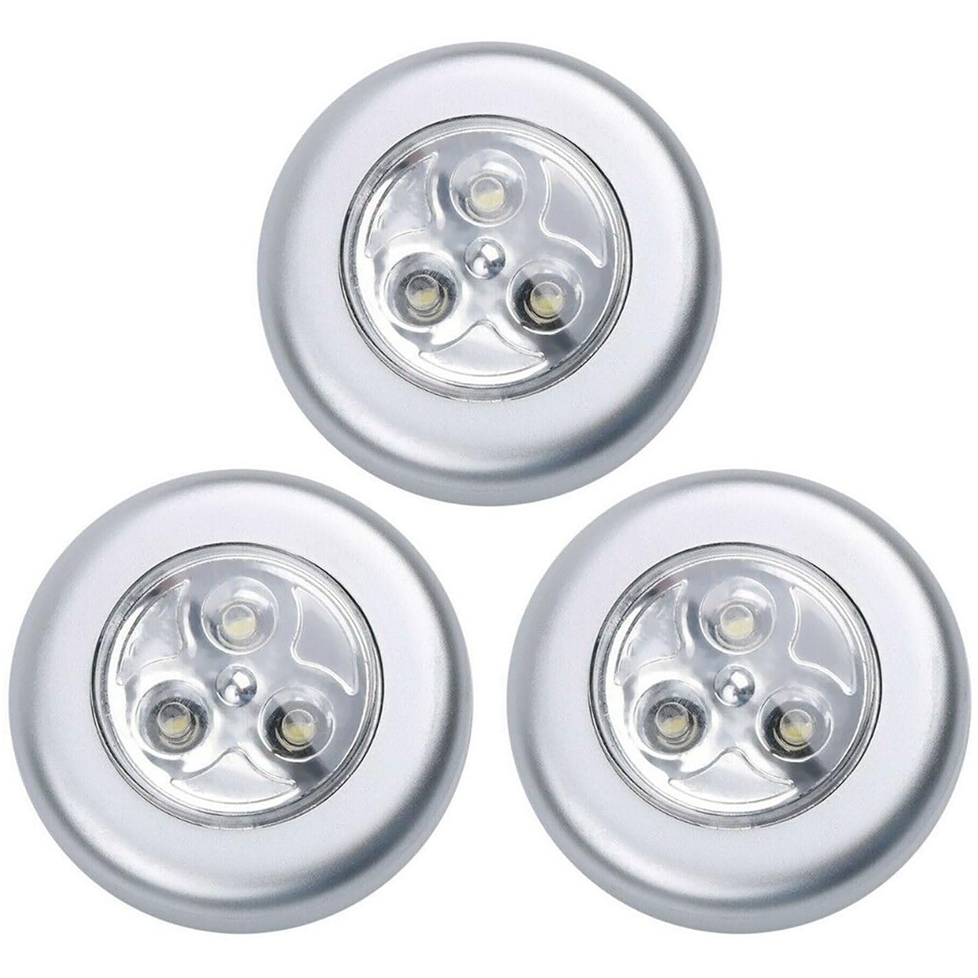 Dekton  3 Pack Led Touch Lights - Silver