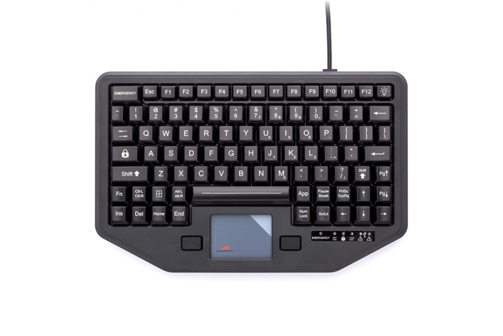 7300-0082 iKey Full Travel Keyboard with Attachment Versatility and Red Back Lighting