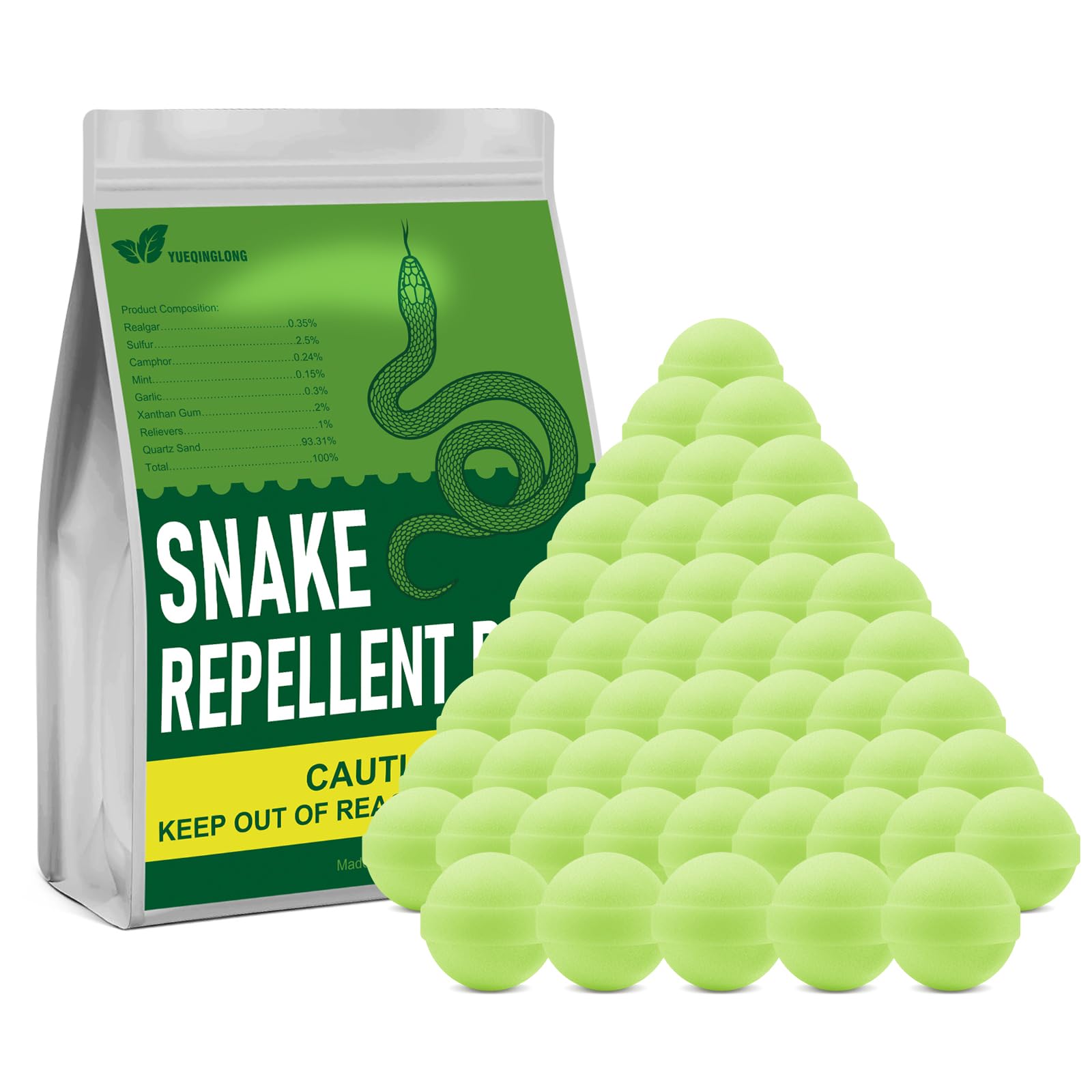 YUEQINGLONG 50 Pack Snake Be Gone for Yard Powerful Pet Safe,Moth Balls for Lawn Garden Camping Fishing Home to Repels Snakes and Other Pests (Floral)