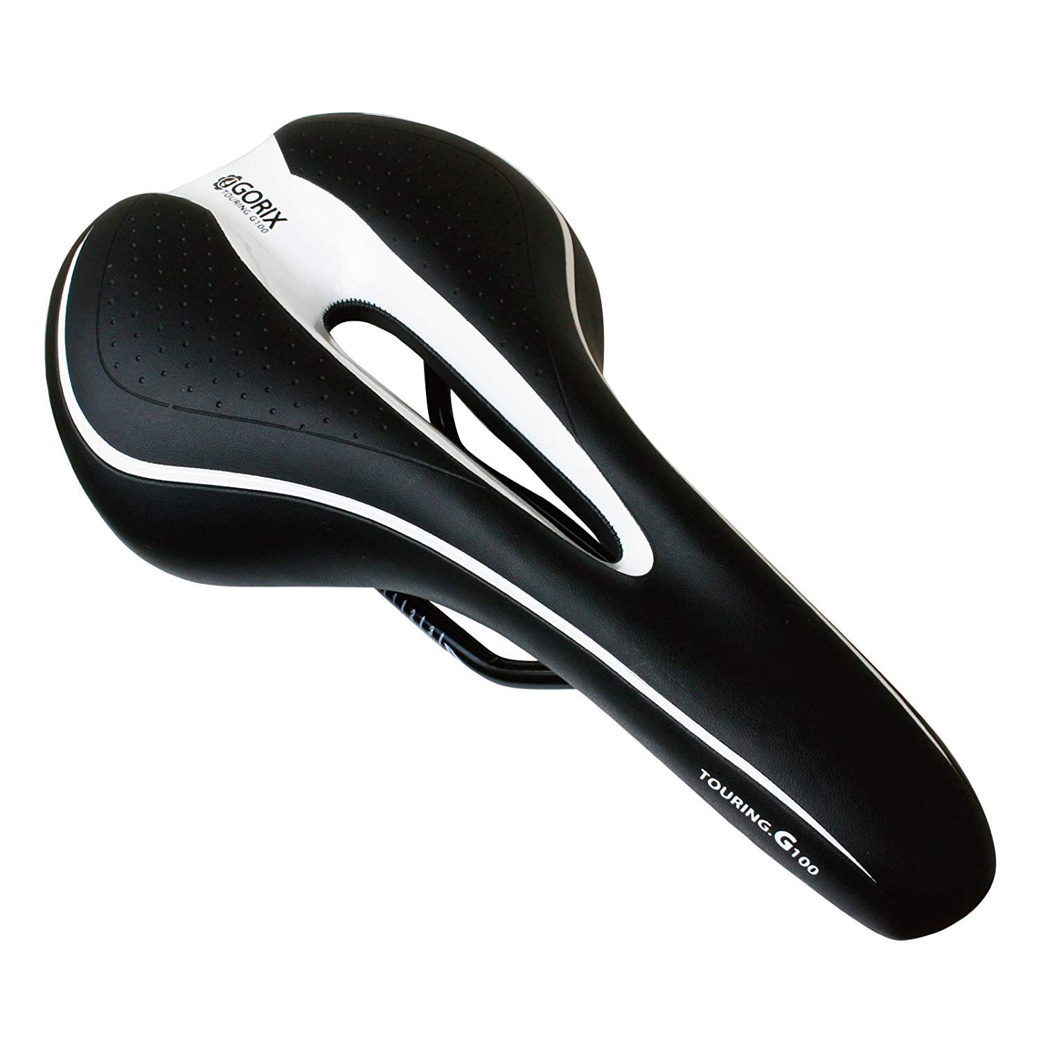 GORIX Bike Saddle Seat Comfortable Cushion with Rail Mountain Road Bicycle for Men and Women (GX-C19)