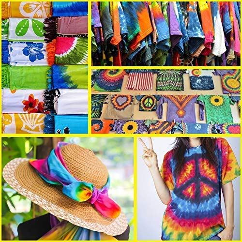 KISSBELLY 10 Colours One Step Tie Dye Kit Shirt Fabric Textile Paints Dying Kits Permanent Clothes Graffiti Jacquard Pigment for Adults Kid