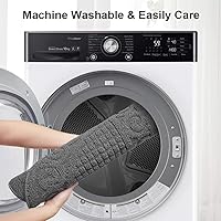 Vista 6 de VANZAVANZU Alfombras de cocina, paquete de 2 alfombras de cocina de 31"x19" pulgadas, alfombras de cocina redondas de media luna, diseñadas