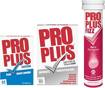 PRO PLUS 48 Tablets - Caffeine Tablets - Sugar Free (Pack of 2)