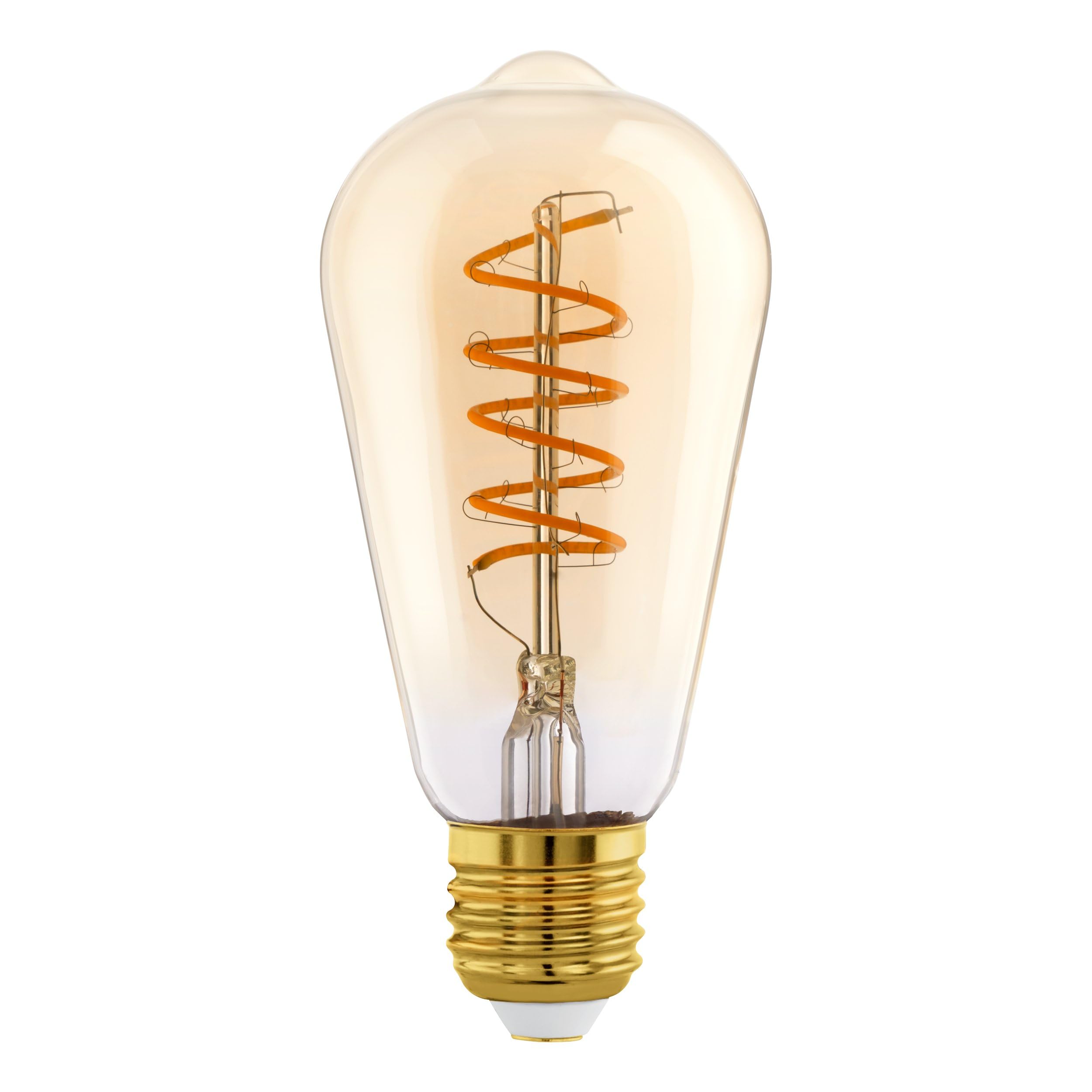 Eglo E27 Dimmable Lamp Spiral LED Bulb Vintage Light Source for Retro