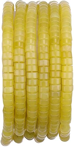 Miniatura 261 de Cuentas espaciadoras de jaspe marrón natural, cuentas sueltas de disco Rondelle, cuentas sueltas para hacer joyas, 0.157 in x 0.079 in, 15.0 in