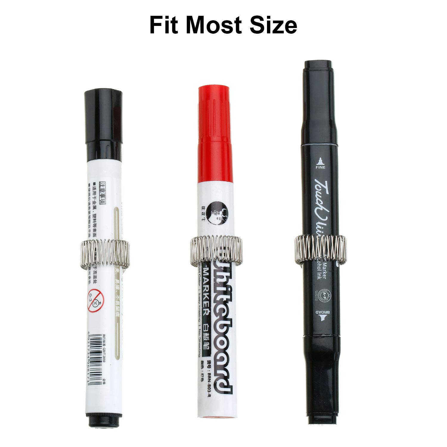 Outus 10 Packs Pen Holder Clips Manganese Steel Pen Holder Pen