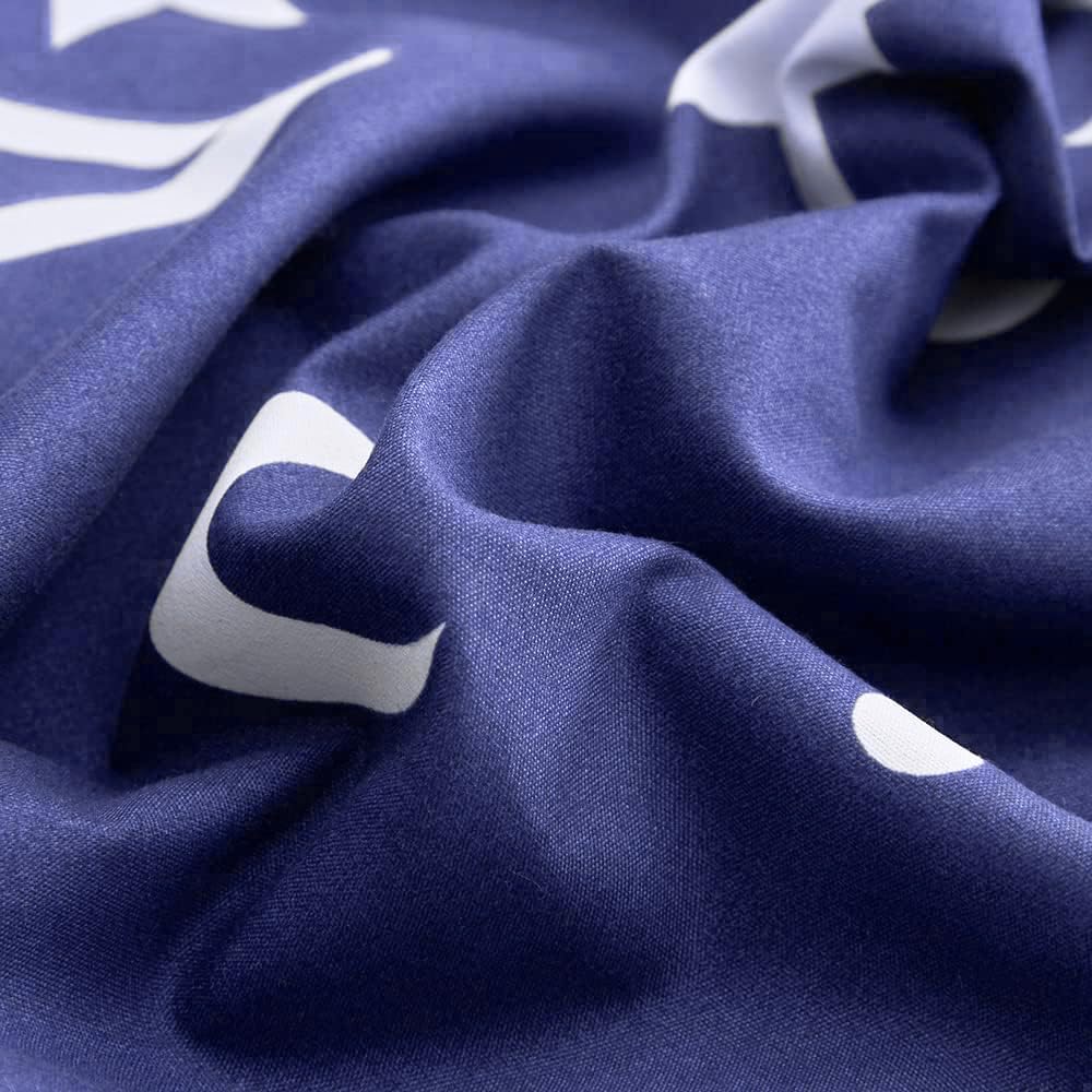Juego de ropa de cama con diseño de galaxia que brilla en la oscuridad, para niñas y niños, universo azul, noche estrellada, súper suave, brillante, 220 x 260 cm, espacio exterior, estrellas, luna,