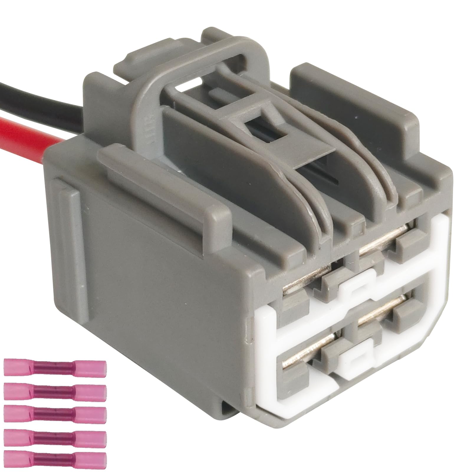 Micarun 4 Pins HVAC Blower Motor Resistor Connector Wiring Harness Pigtail Plug Fit for Chrysler 08-10, Dodge 08-10, Ford 08-11 Replaced OE AU2Z-