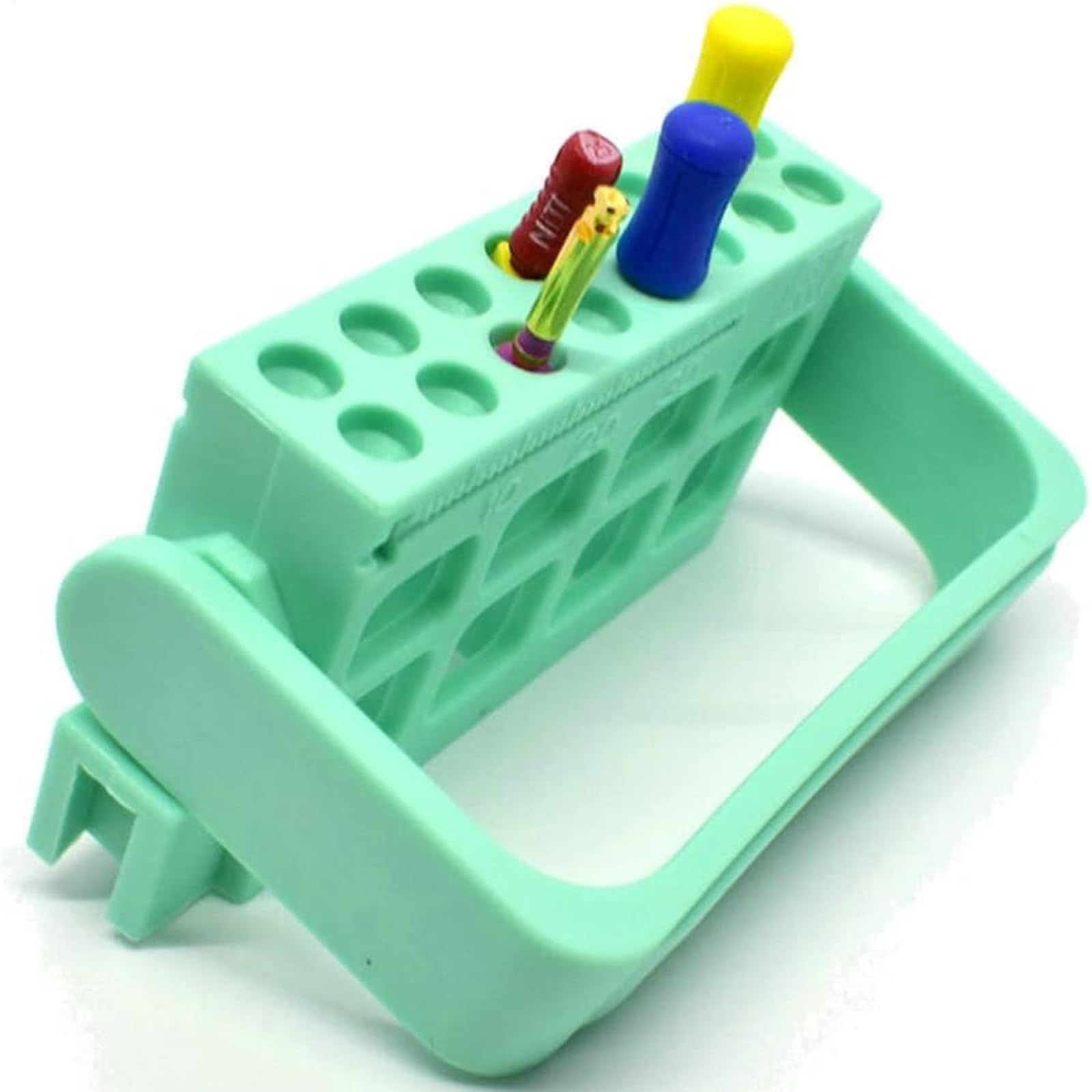 5PCS 8 Löcher /16 Löcher Autoklavierbarer Endo-Feilen-Halter Spender Endodontie Bohrer-Ständer(Color:16 Holes)