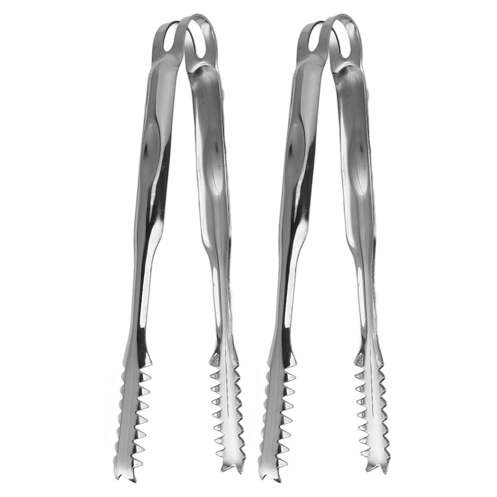 Pinze Per Ghiaccio in Acciaio Inossidabile da 10 Pezzi, Pinze Per Ghiaccio Mini Pinze Per Zucchero, Pinze Per Piccoli Antipasti, Pinze Per Servire Cibo da Cucina, Clip da Cucina a Dente (22.8CM)