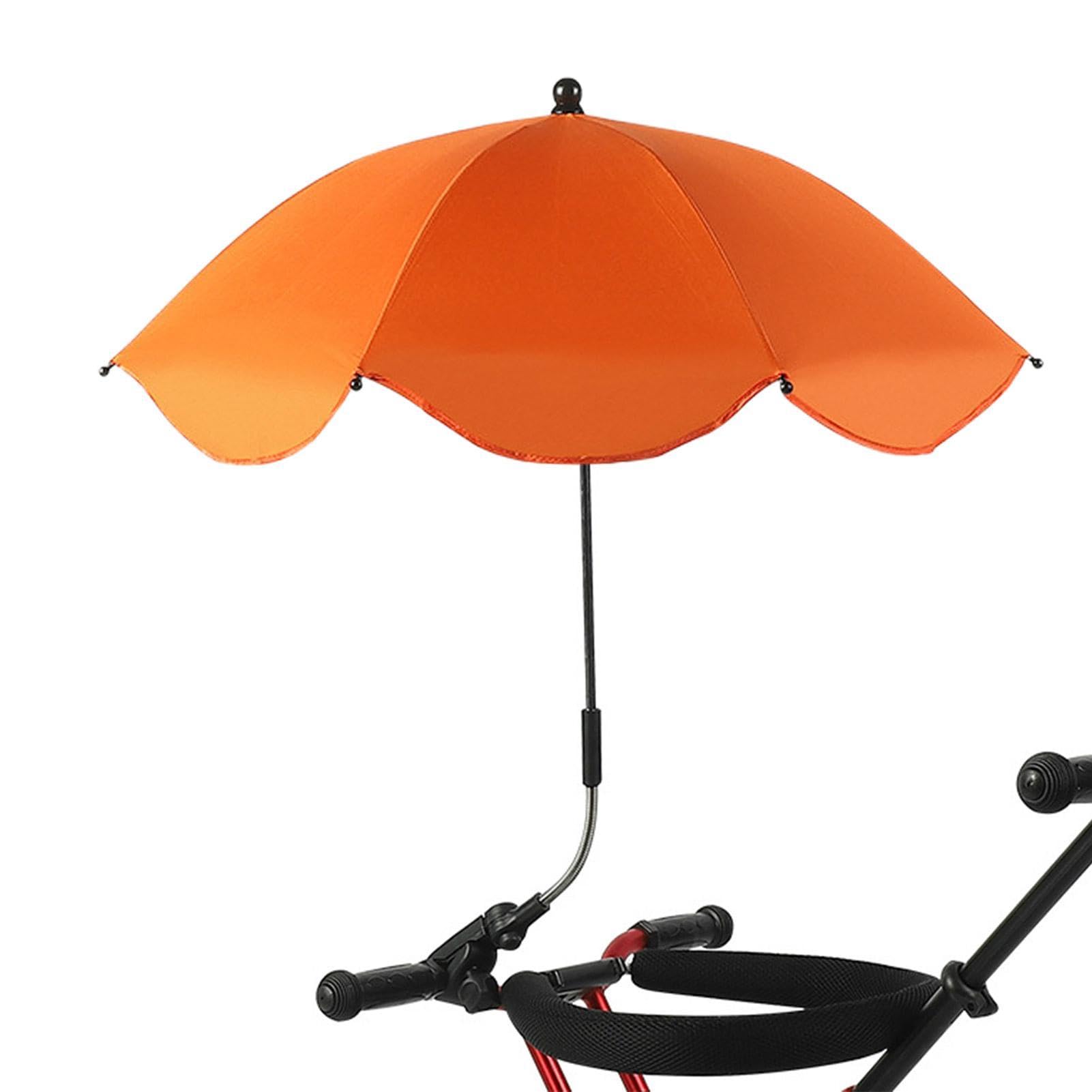 Parasole Passeggino Universale, Ombrello Passeggino Con Morsetto, Parasole Per Sedia A Rotelle Da Spiaggia E Da Viaggio, Rotezione UV Regolabile, Ombrello Per Carrozzina Da Spiaggia