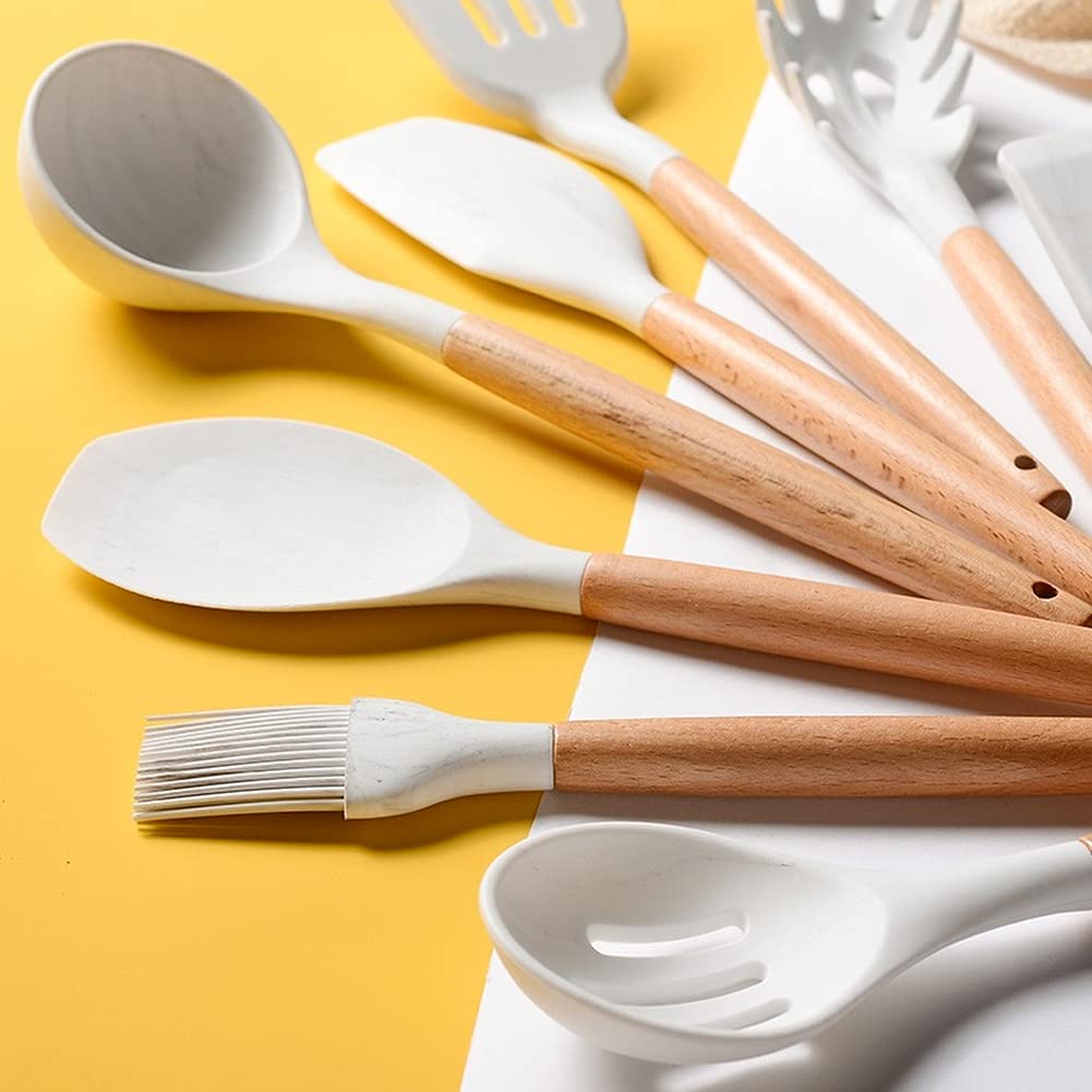 Lot de 1 outils de cuisine en bois pour outils de cuisine, design pratique et durable 37