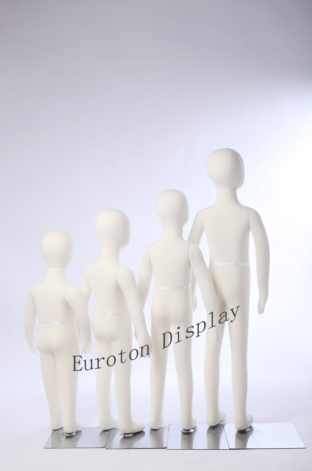 Euroton R3468 4 X Kinderpuppen Flexible biegbare Körper Schaufensterpuppe Mannequin Kids Mannequin weiß stoffbezogen