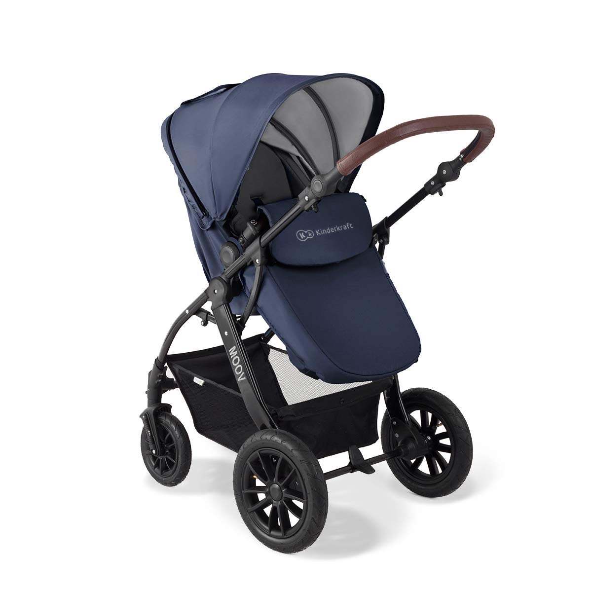 kk Kinderkraft Carrito Bebé 3 Piezas MOOV, Capazo, Silla Paseo, Silla Coche, Azul