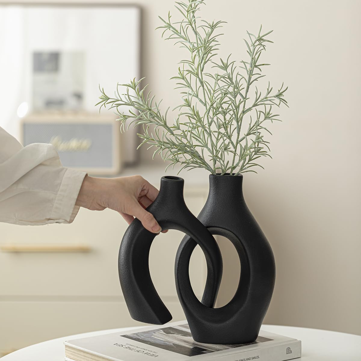 モダンデザイン フラワーベース 2個セット 花瓶 モダンデザイン