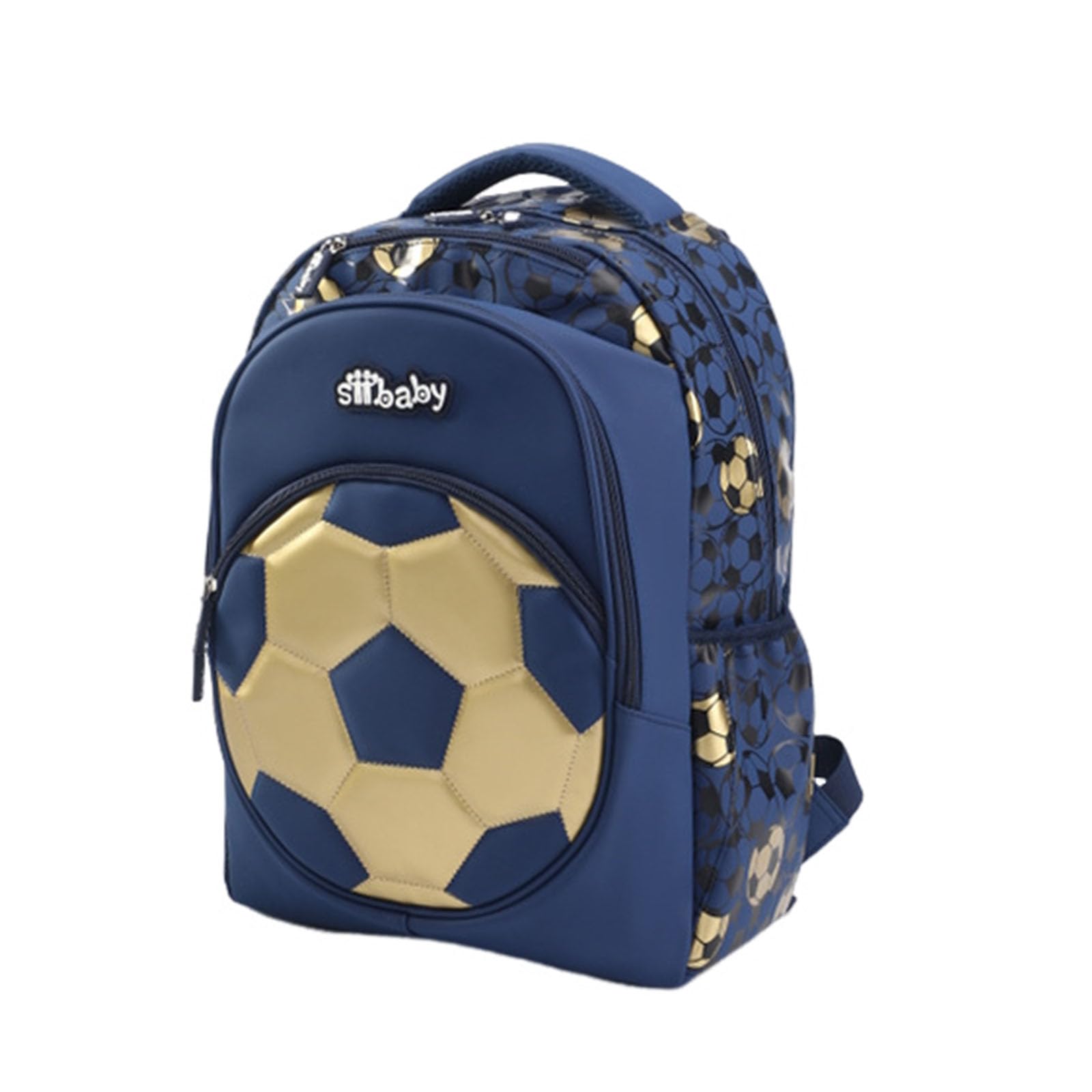 Treer Mochila Escolar Fútbol 3D Mochila Escolar, Mochila Escolar Niña/Chico, Mochila Niño 6 Años, Mochila Colegio para Alumnos de Preescolar, Primaria y Secundaria (Azul,XL)