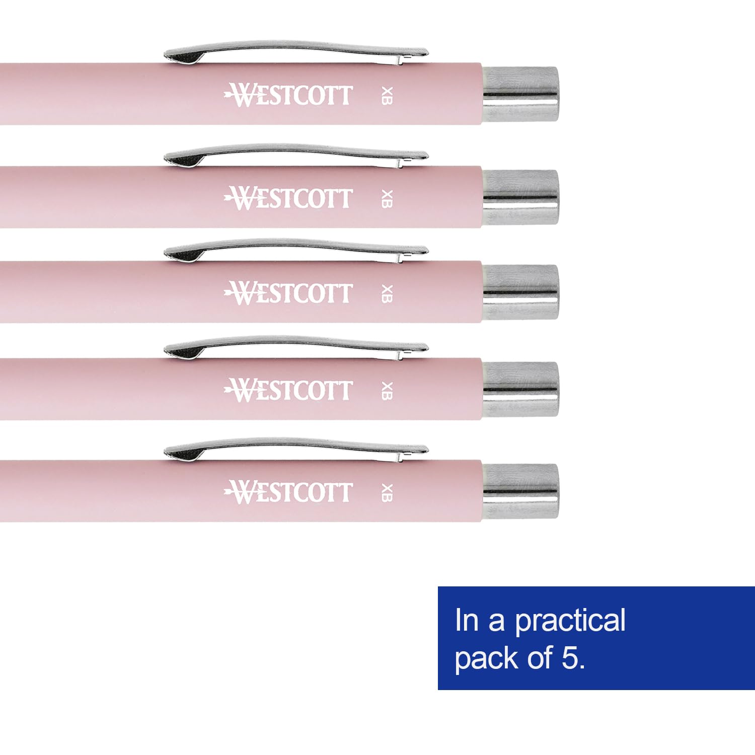 Westcott PRIMESOFT ballpoint pen 5 pieces Rosé, 1 count (Pack of 5) - Image 4