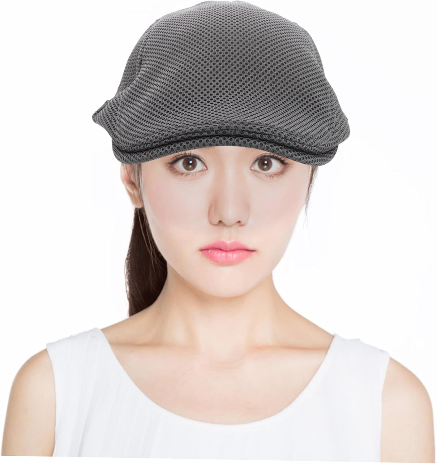 CALLARON Lightweight Breathable Mesh Newsboy Cap for Men Women Quick Dry Summer Beret Hat Stylish Versatile for Outdoor Activities Easy Care Optimal Airflow Fits
