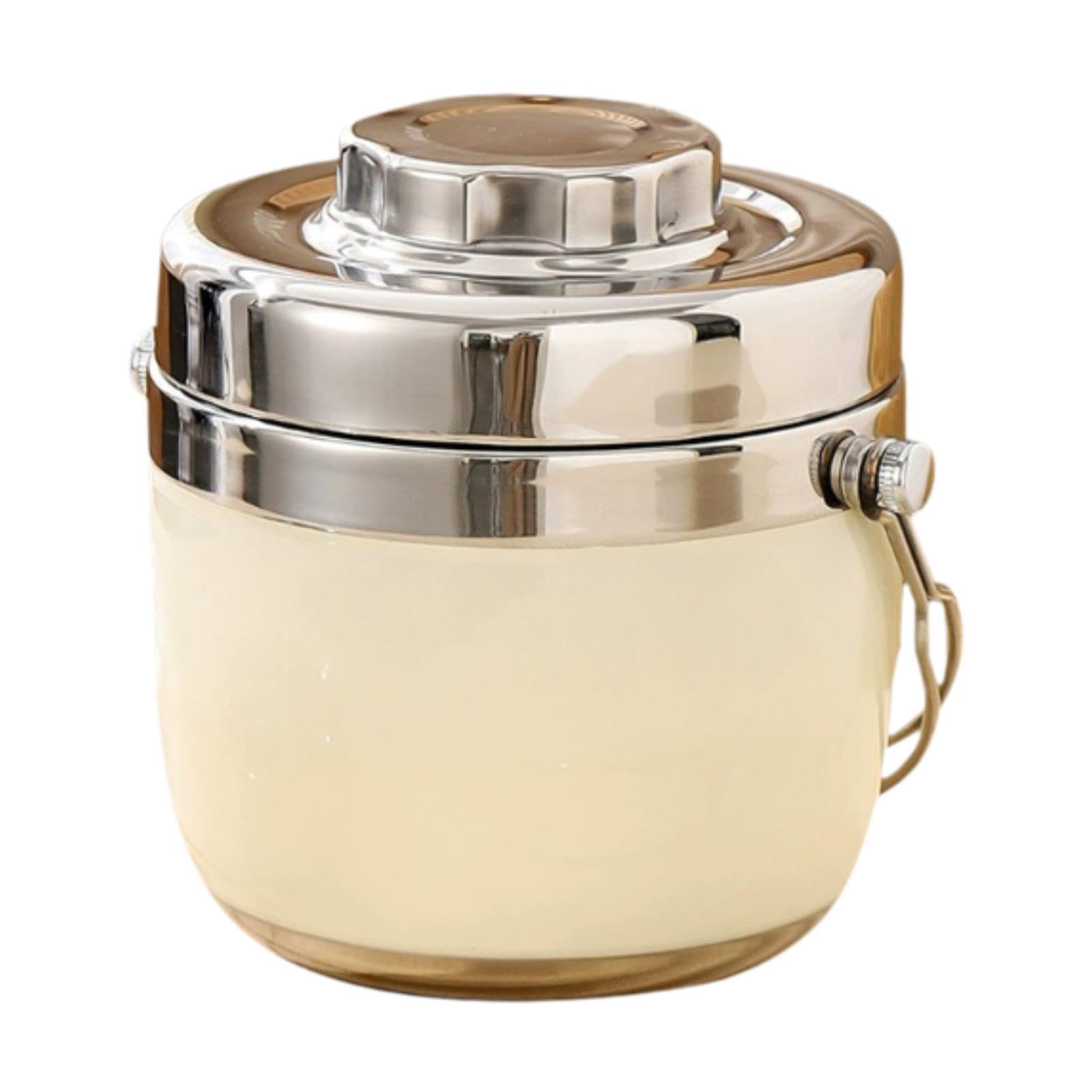 Contenitore per il pranzo in acciaio inox, contenitore termico per alimenti con manico, coperchio ermetico, per campeggio, lavoro, scuola, ufficio (1,5 L)