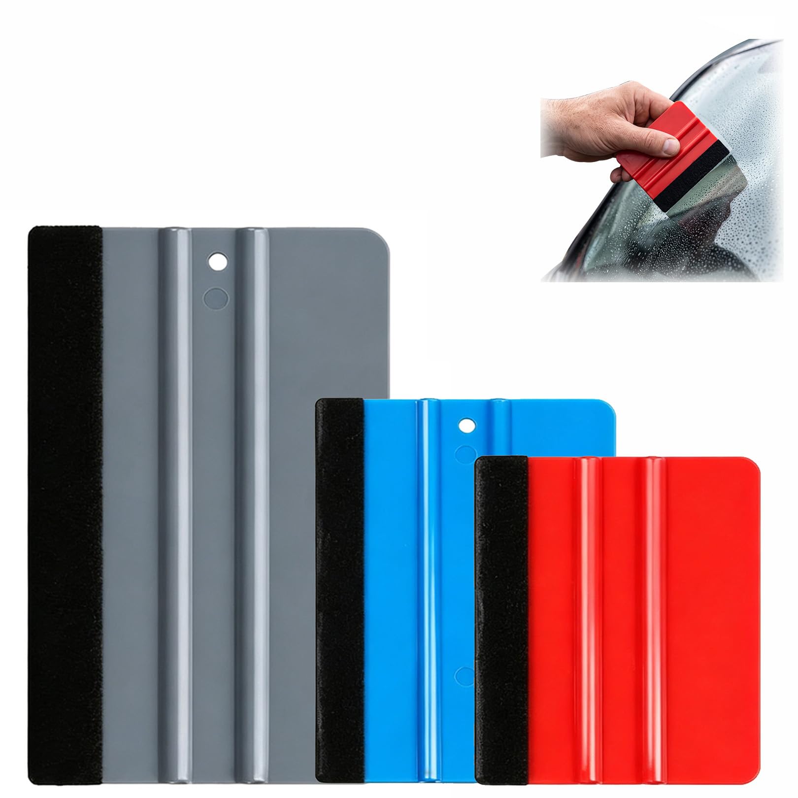 3 Pcs Vinyl Wrap Tools,Window Film Small Squeegee Tint Applicator Tool Kit