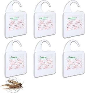 6 Hanging Moth Repellent for Wardrobes, Kills Moths Larvae and Eggs, Moth Killer for Protect Clothes in Wardrobes & Drawers, Highly Effective 6 Months Protection