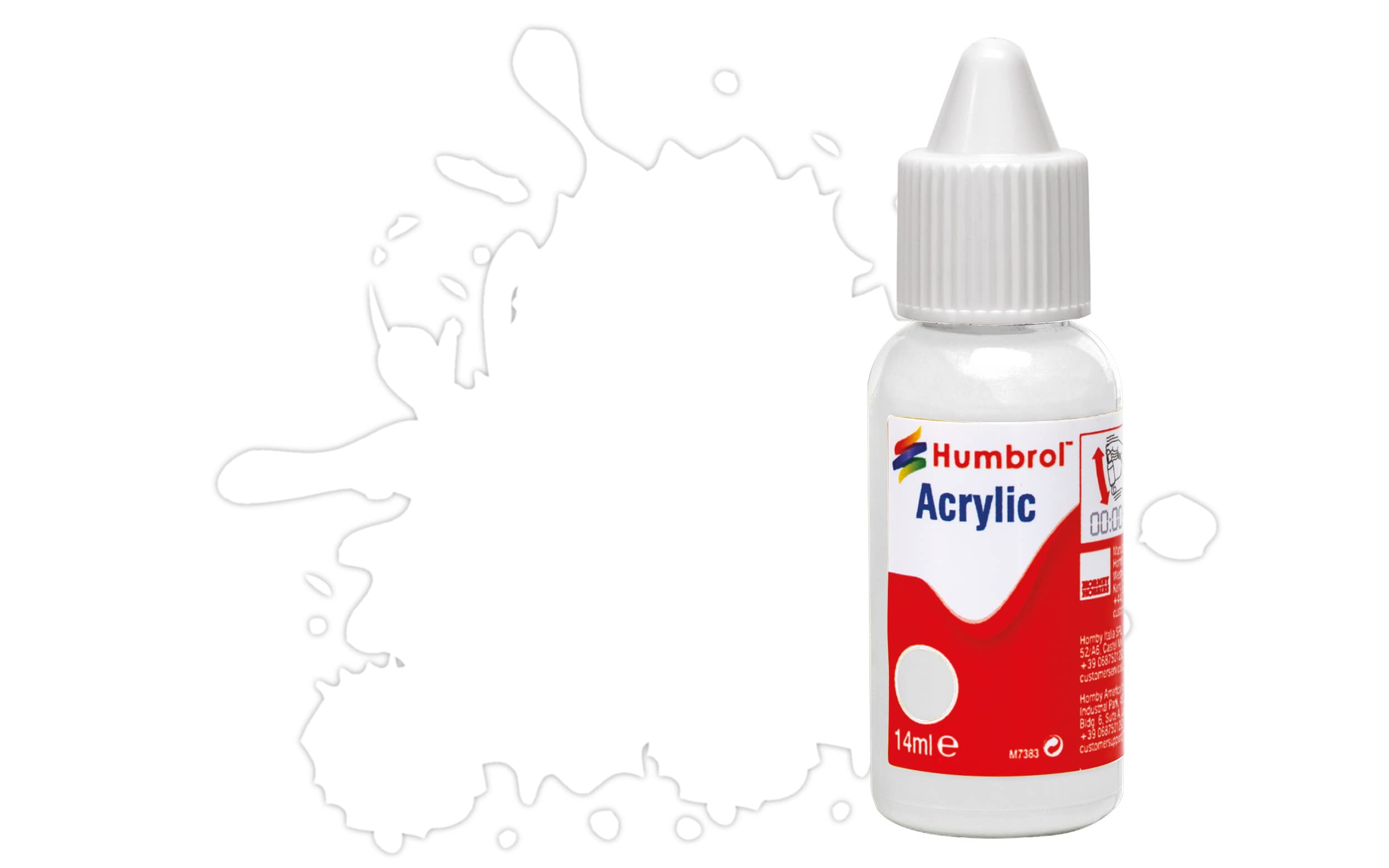 Humbrol DB0034 - No 34 White - Matt - Acrylic Dropper Bottle 14ml