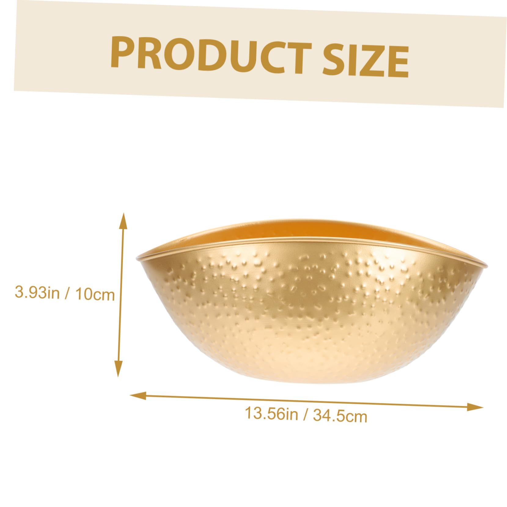 Cabilock Golden Storage Bucket Popcorn Container Versatile Popcorn Bowl Iron Snack Bucket