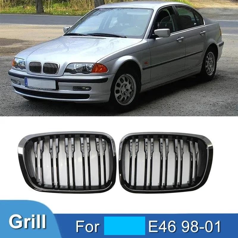 Parrilla de riñón negra para solucionar el desgaste frontal del E46 4 puertas 3