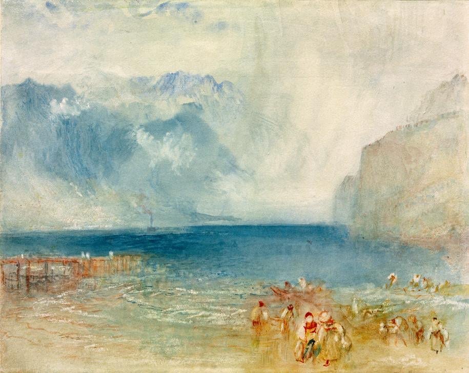 Tableau le premier bateau à vapeur impression d'art mural haut de gamme 60x90cm