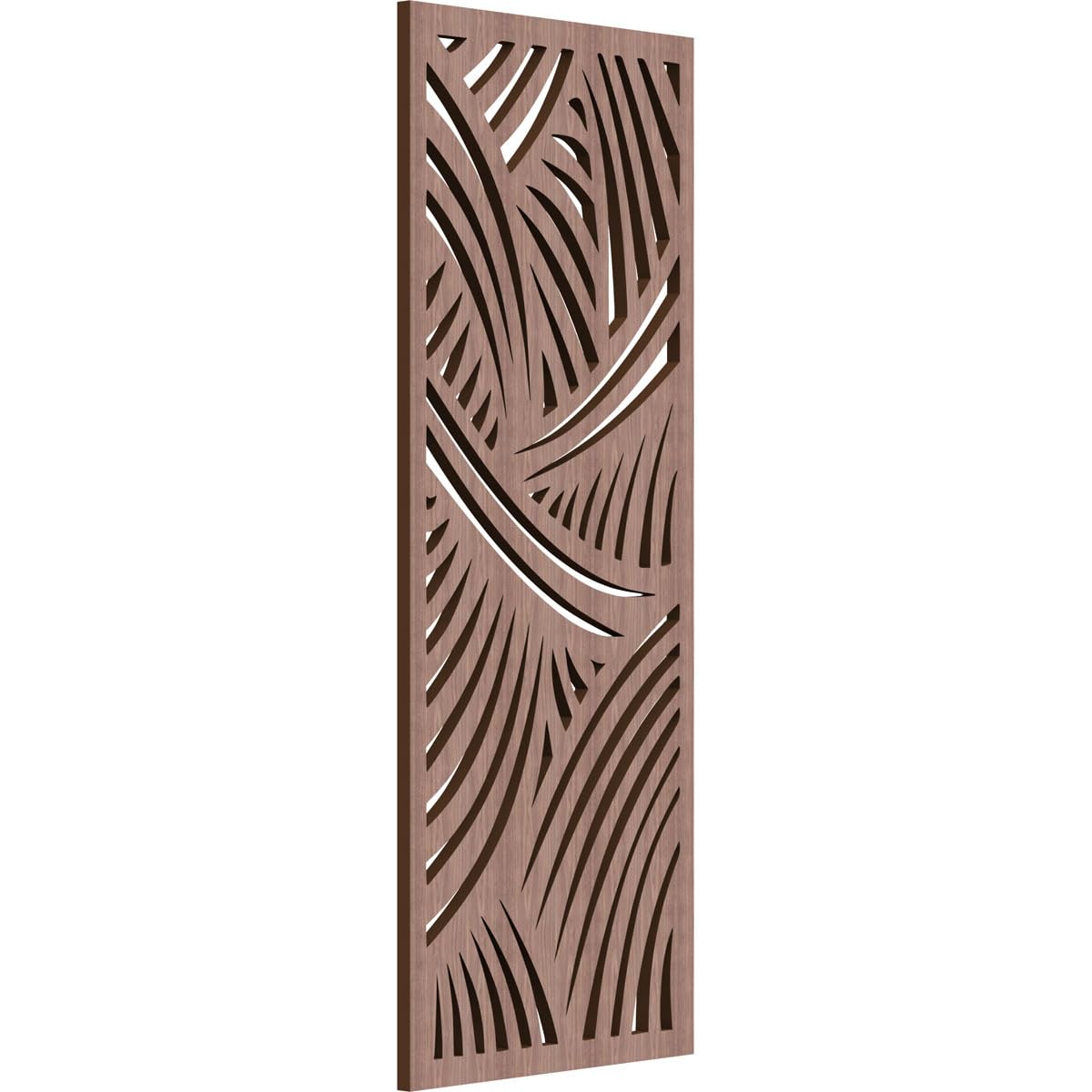 Chester Decorative Pierced Fretwork Wood Wall Panels, 11 3/8"W x 29 3/8"H x 3/8"T, Walnut