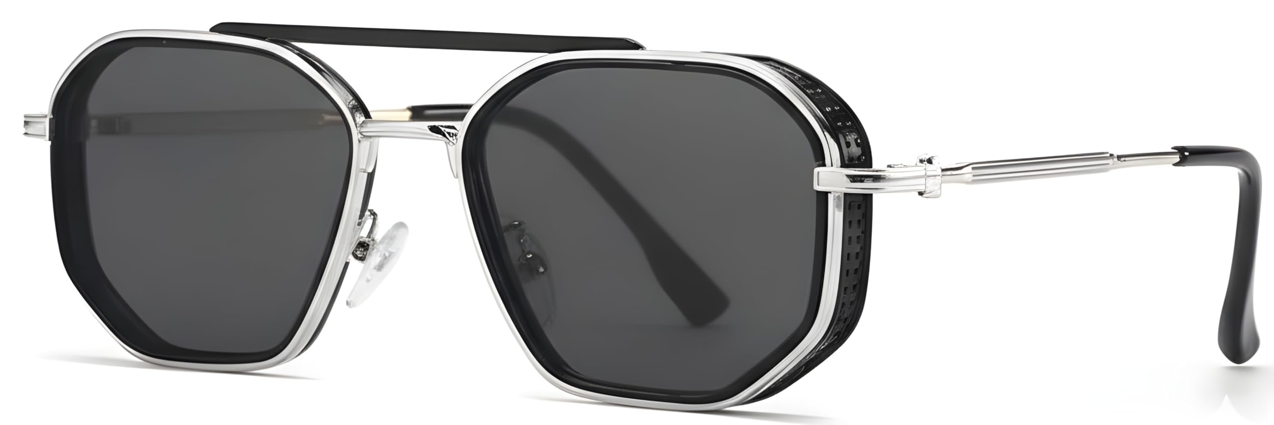 Retro Square King Khan SRK Choise Sunglasses for Men's and Women's | Full Rim Metal Frame | UV Protection Stylish Shades for Driving, Travel & Outdoor Use.-image-20