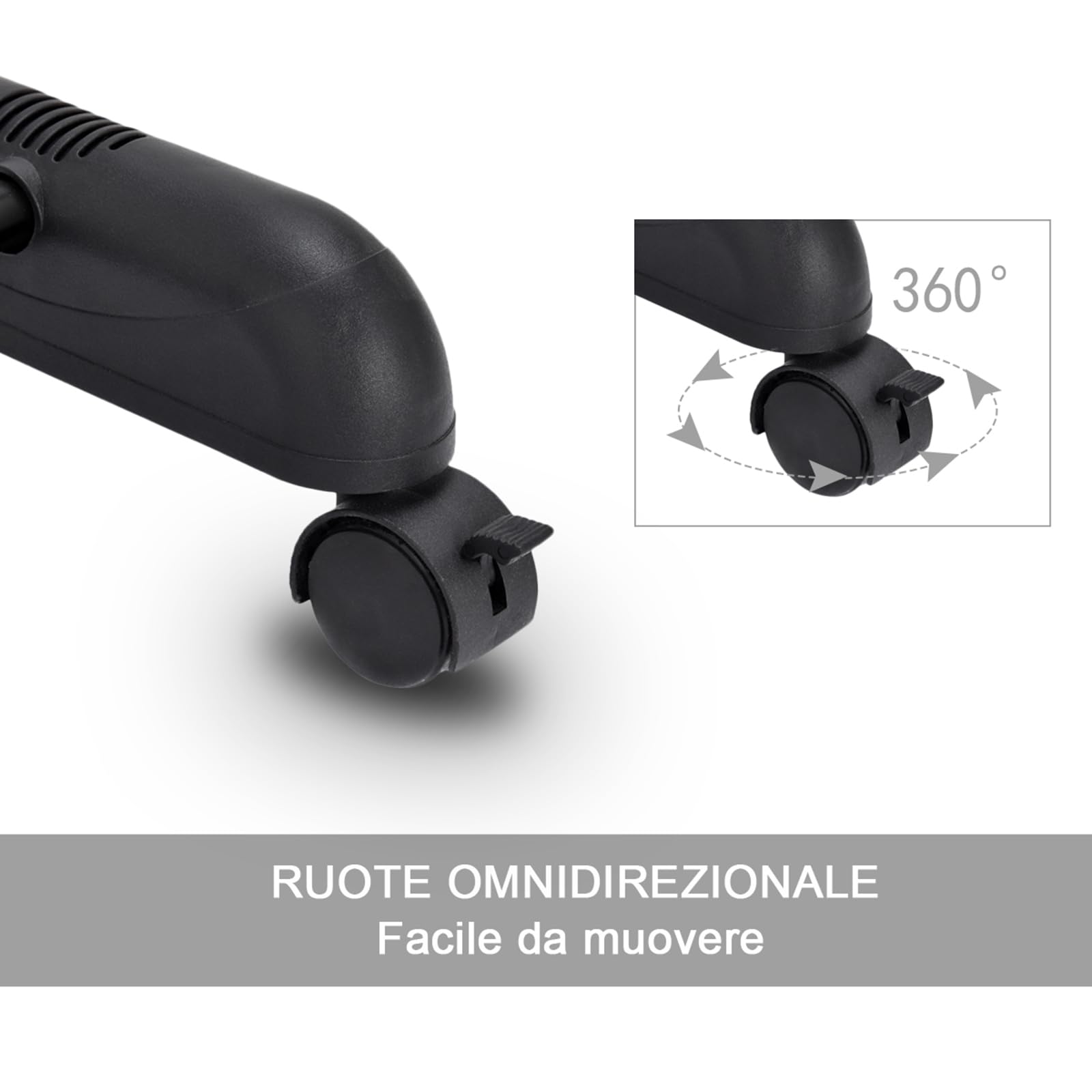 COSTWAY Stand Appendiabiti Attaccapanni da Terra, Porta Abiti con Ruote, in Acciaio, Design Regolabile e Salvaspazio, (91-160) x 43 x (93-168) cm, Nero