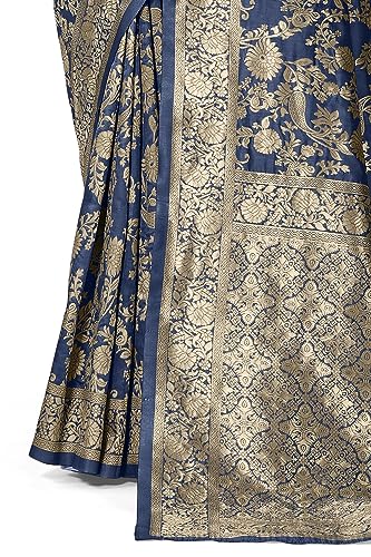 Image of MIRCHI FASHION Women Saree | Jacquard Banarasi Silk Woven Ethnic Motif Office Wear Sari