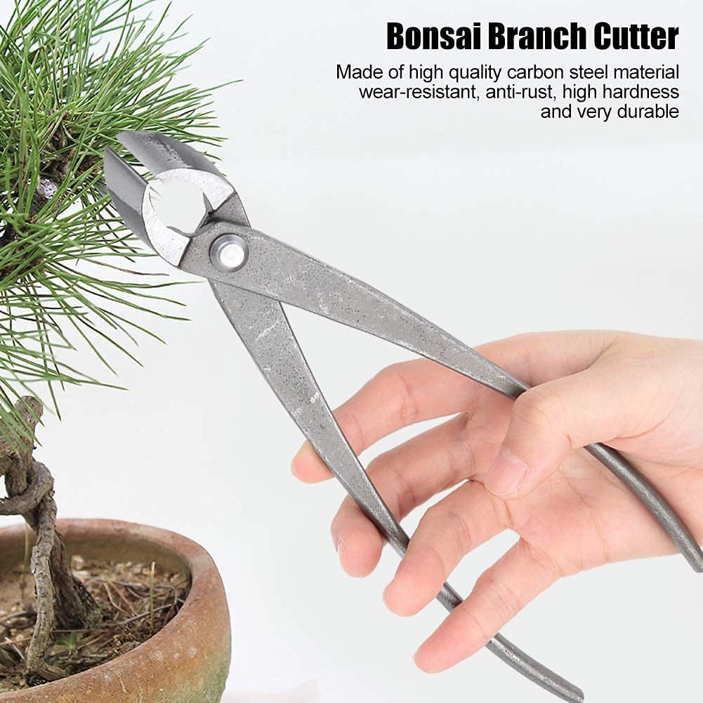 HERCHR Tronchesi Bonsai,Tronchese per Rami,Bonsai Cutter da in Acciaio al Carbonio,Ronchese Concava dal Taglio Dritto per Bonsai,Strumenti per Bonsai,Cesoia da Giardino Multifunzionale 21,3x5,6 cm