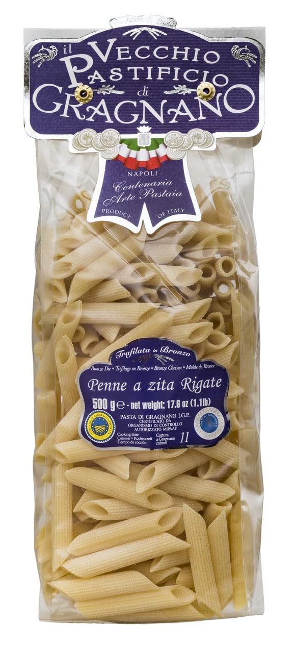 Italian Gourmet Il Italian Gourmet Pasta Penne a Zita Rigate Gragnano IGP | Aus Hartweizengrieß, trafilata al bronzo, ideale per primi piatti al dente, Gesamtnettogewicht 8 kg + Kostenlos Polpa 400g