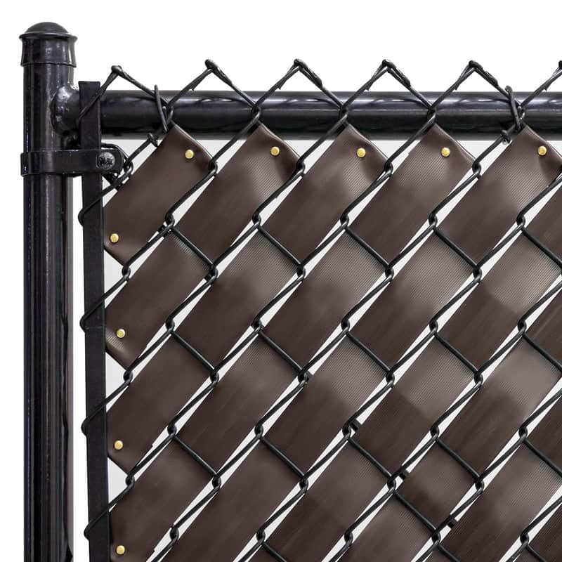 Chain Link Fence Privacy Tape (Chocolate Brown) | for Gardening, Outdoor Wall, Balcony, Patio, Yard, Injury Prevention, Safety Fence Cover for Dog, Other Pet Hedge Slats-image-45