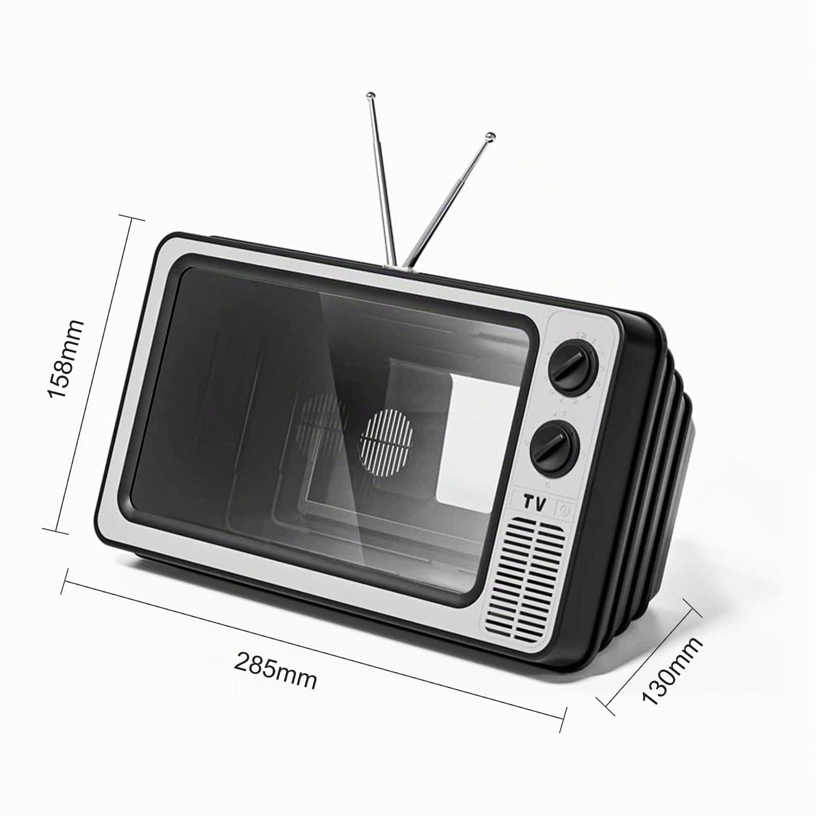 STEBRUAM 12" Loupe d'écran,3D HD Loupe d'écran de Téléphone Portable Amplificateur d'écran Support de Phone Pliable Loupe Agrandisseur Ecran Telephone Projecteur pour Tous Les Smartphones（Gris）