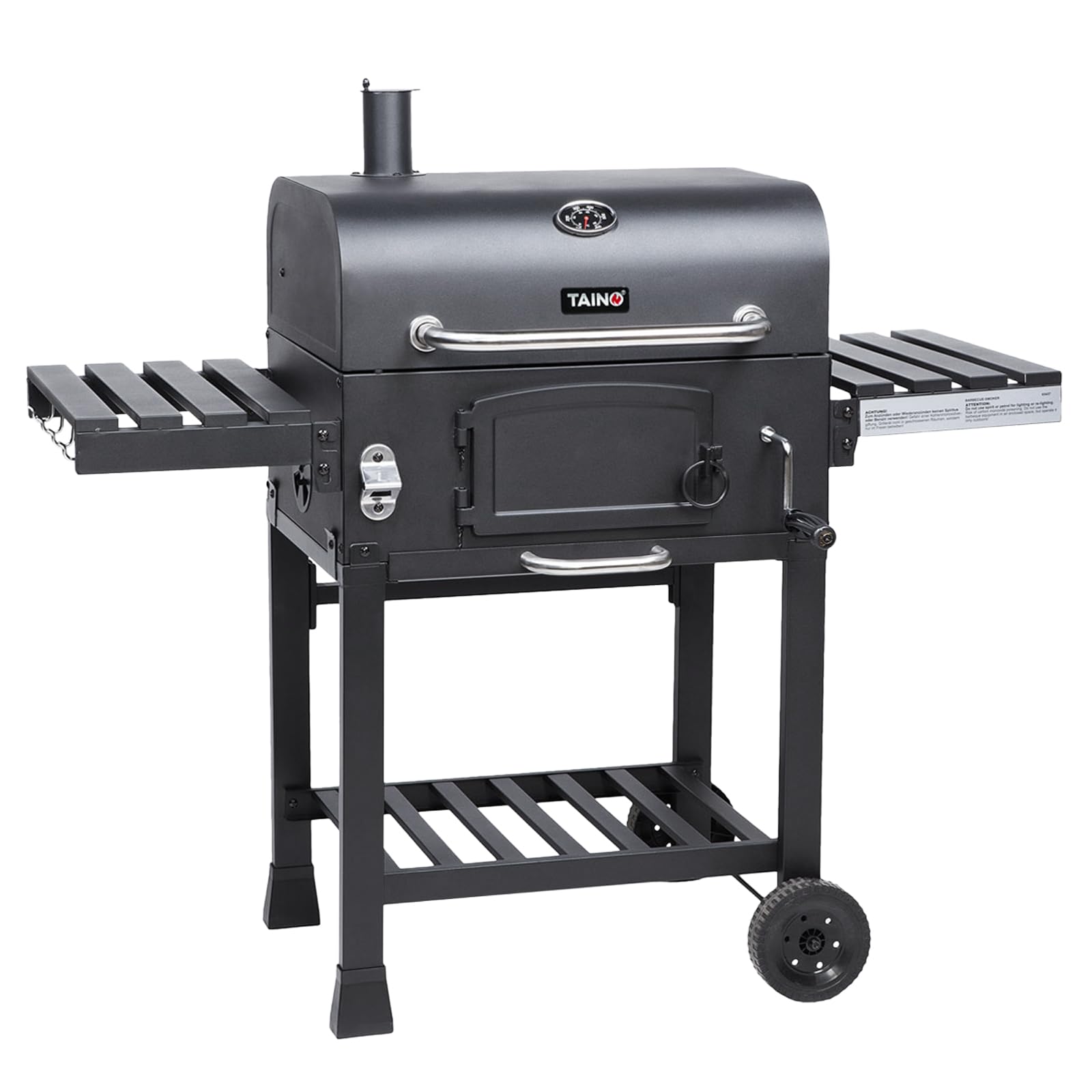 TAINO HERO XL BBQ Smoker GRILLWAGEN Holzkohle Grill Grillkamin Standgrill Räucherofen Zubehör
