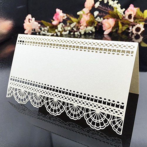 Joinwin 50 Pieces Delicated Laser Cut Luxury Table Card Wedding Name Place Card Celebration Birthday Party Seats Decoration