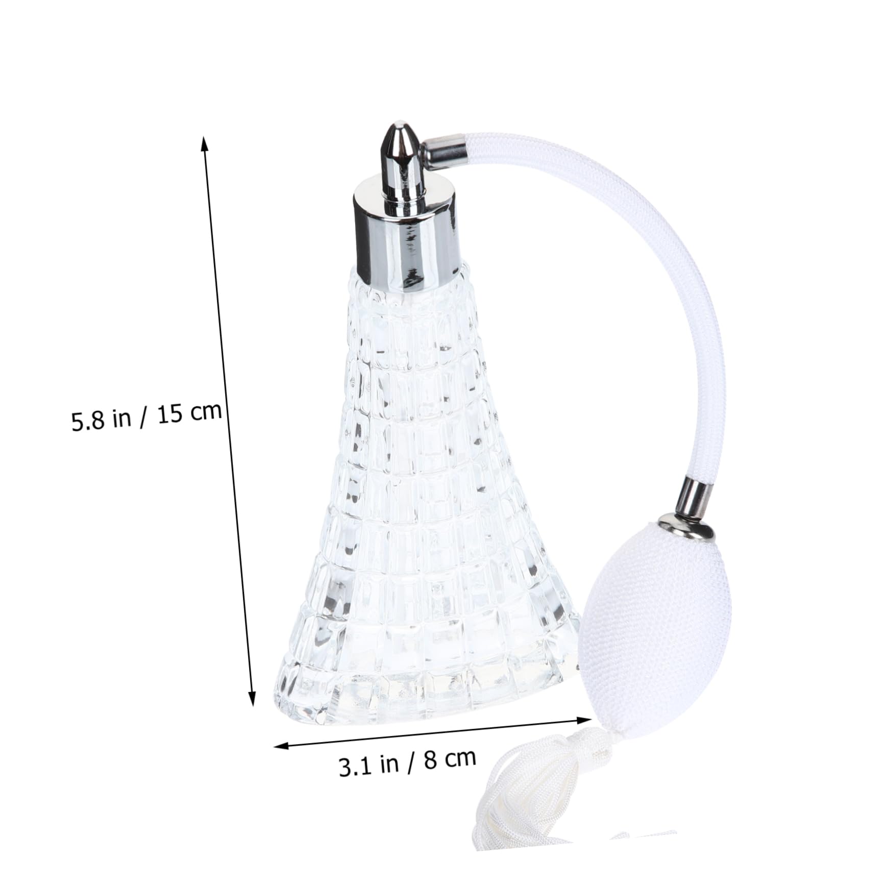 Beaupretty Botella de Perfume de Cristal Blanco 70ml Pulverizador