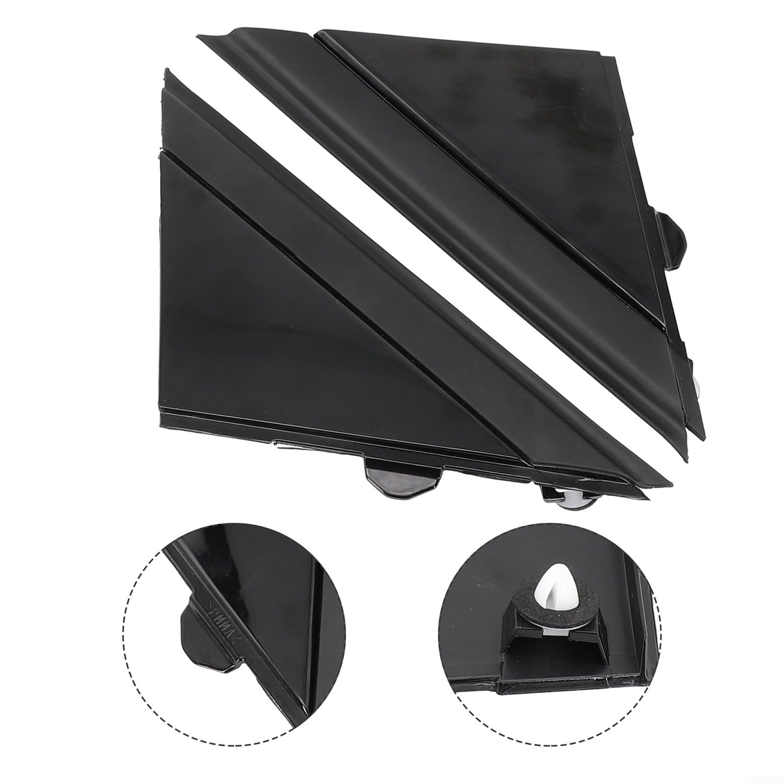 Per Fiat 500 2012 2019 Lucido Nero Specchio Bandiera Copertura Modanature 2 Pz Sinistra e Destra